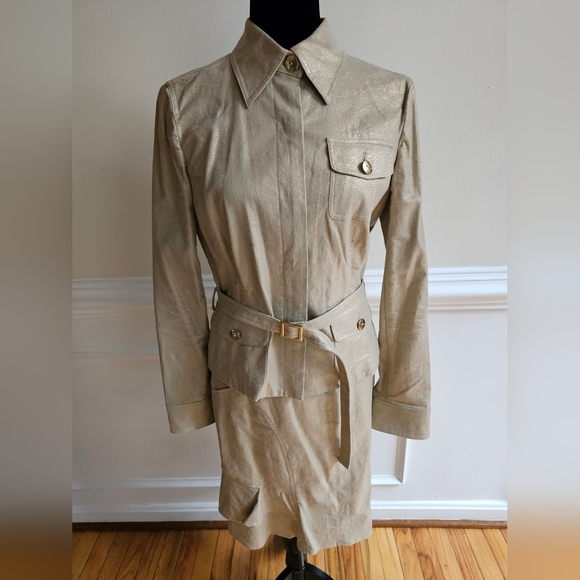 Cache RARE Vintage Women's Metallic 3 Piece Set - Pantsuit/Skirtsuit GORGEOUS!!! - Picture 2 of 11